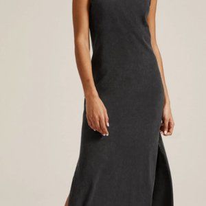 NWT Beyond Yoga Effortless Tank Dress 100% Lightweight Cotton Jersey Wash Black
